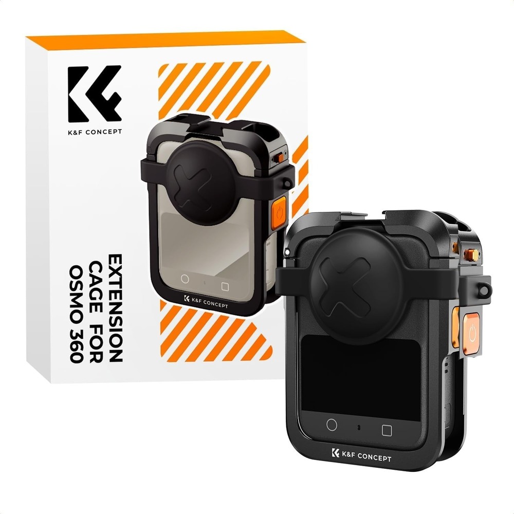 Aluminum Camera Cage for DJI Osmo Action 3/4 with Dual Cold Shoe &‎ Cover